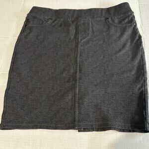 Liverpool Pencil Skirt Womens 6 knit Magnet Gray Chevron Five-Pocket Pull On